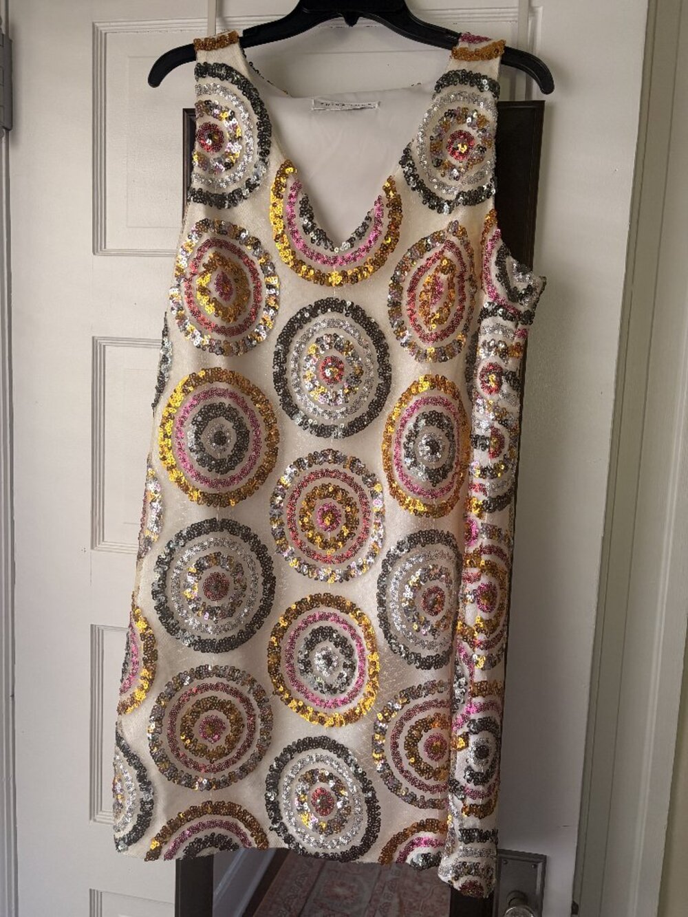 Trina Turk Glitterati Sequin Shift Dress (Size: 10)